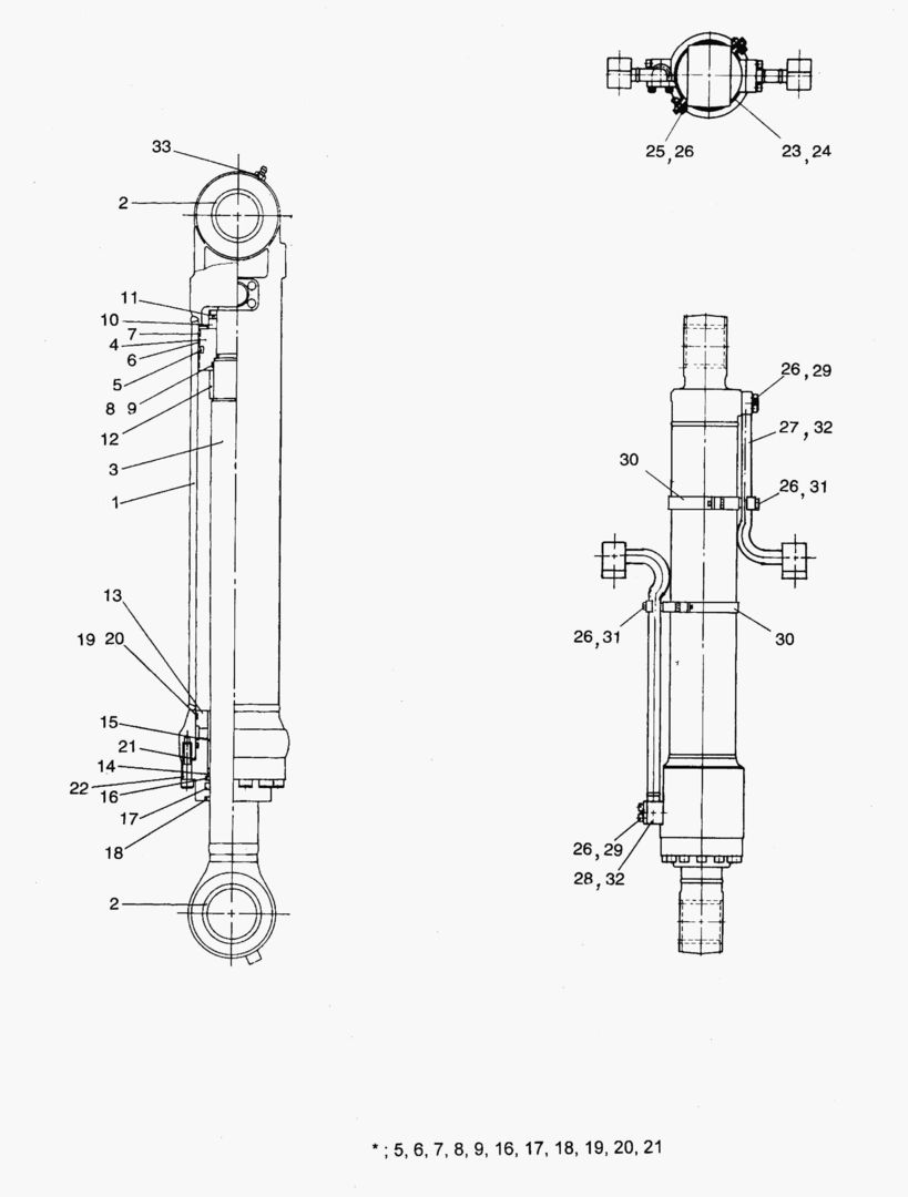 ЦИЛИНДР КОВША-2.2 м РУКОЯТЬ