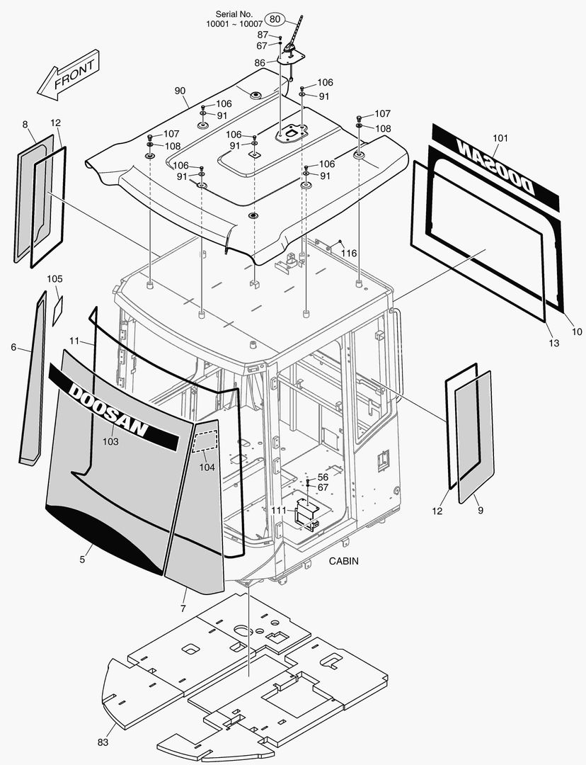 5510 CABIN(6) - GLASS(WITHOUT ROOF)