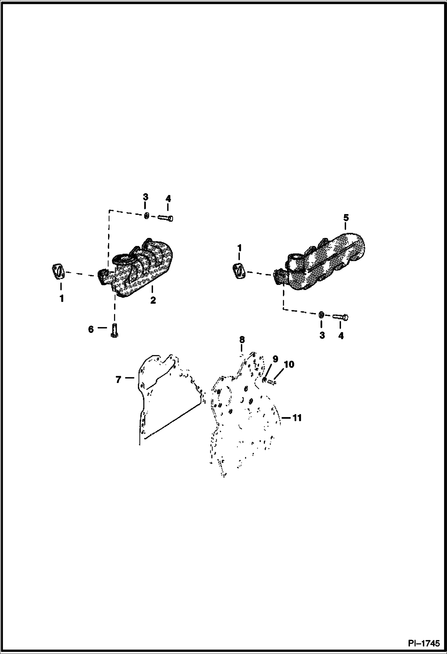 ВЫХЛОПНОЙ ТРУБОПРОВОД ДВИГАТЕЛЯ И ПЕРЕДНЯЯ ПЛАСТИНА