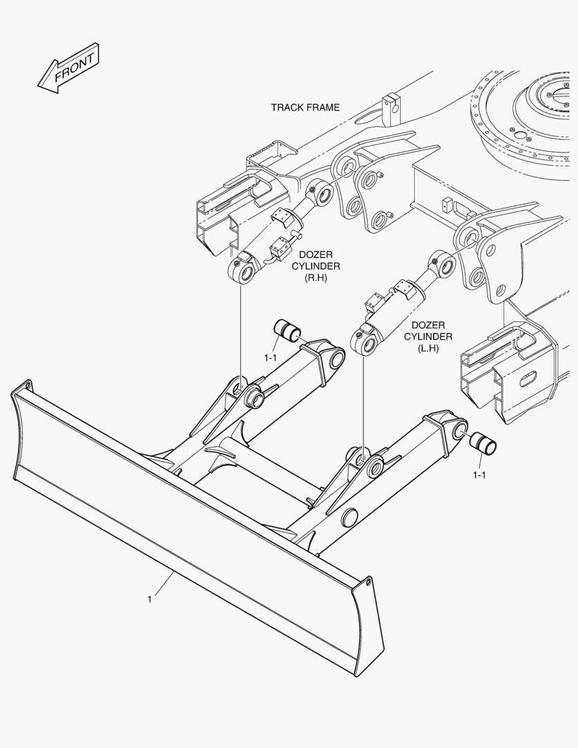 БУЛЬДОЗЕРНЫЙ ОТВАЛ - 3090 мм