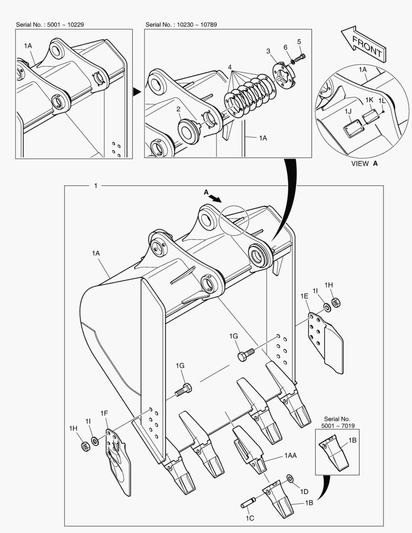 3120 BUCKET ASS`Y - 1.27mВі