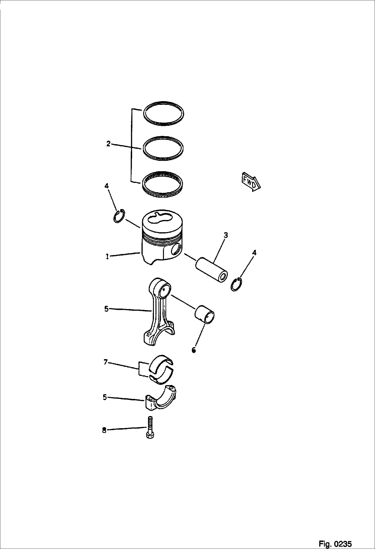 Схема ПОРШЕНЬ И СОЕДИНИТЕЛЬНАЯ ТЯГА
