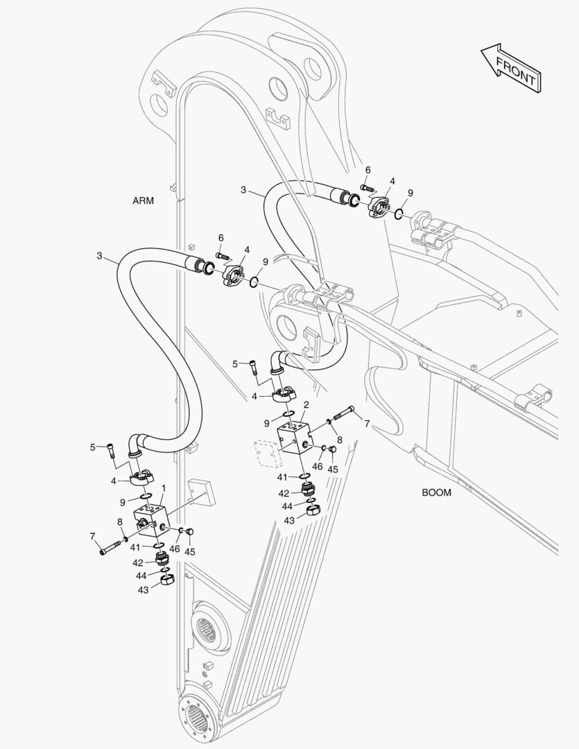 6190 ARM PIPING - ONE & TWO WAY(ARM 2.9m)