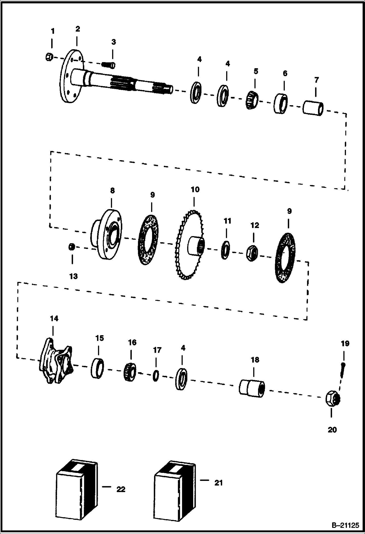 ОСЬ ПЕРЕДНЕГО ТОРМОЗА M-500