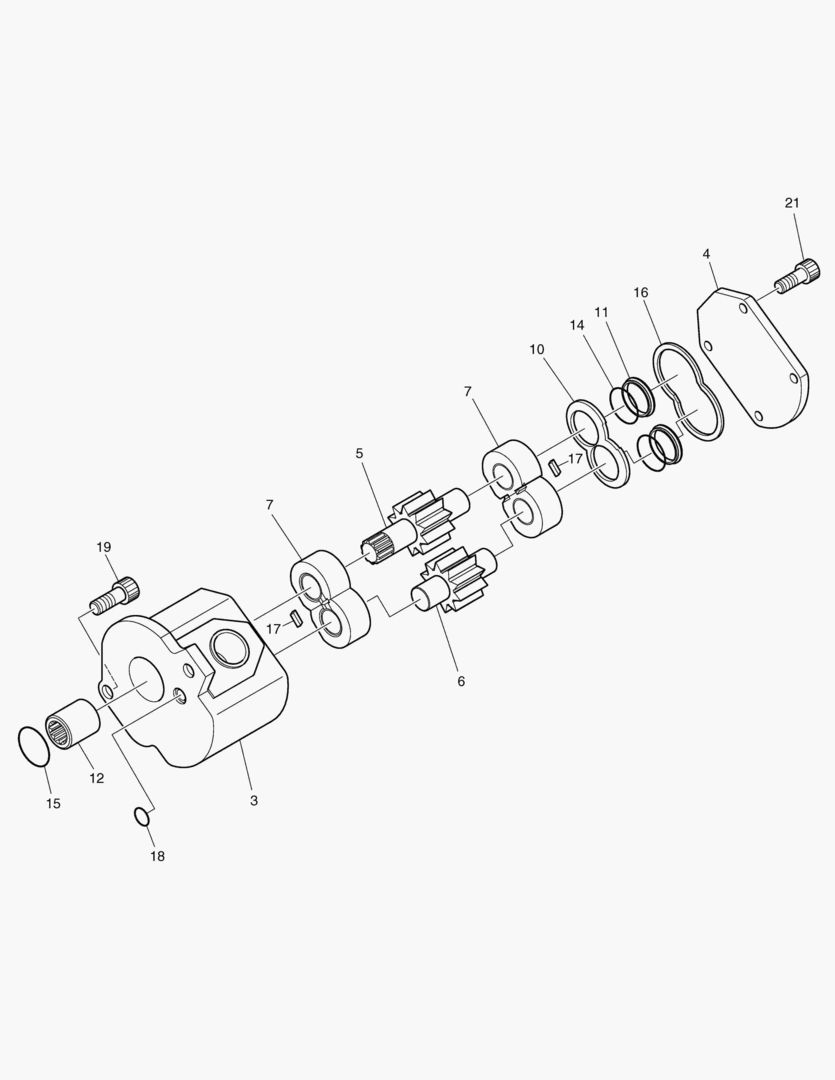 ОСНОВНОЙ НАСОС - ШЕСТЕРЕННЫЙ НАСОС