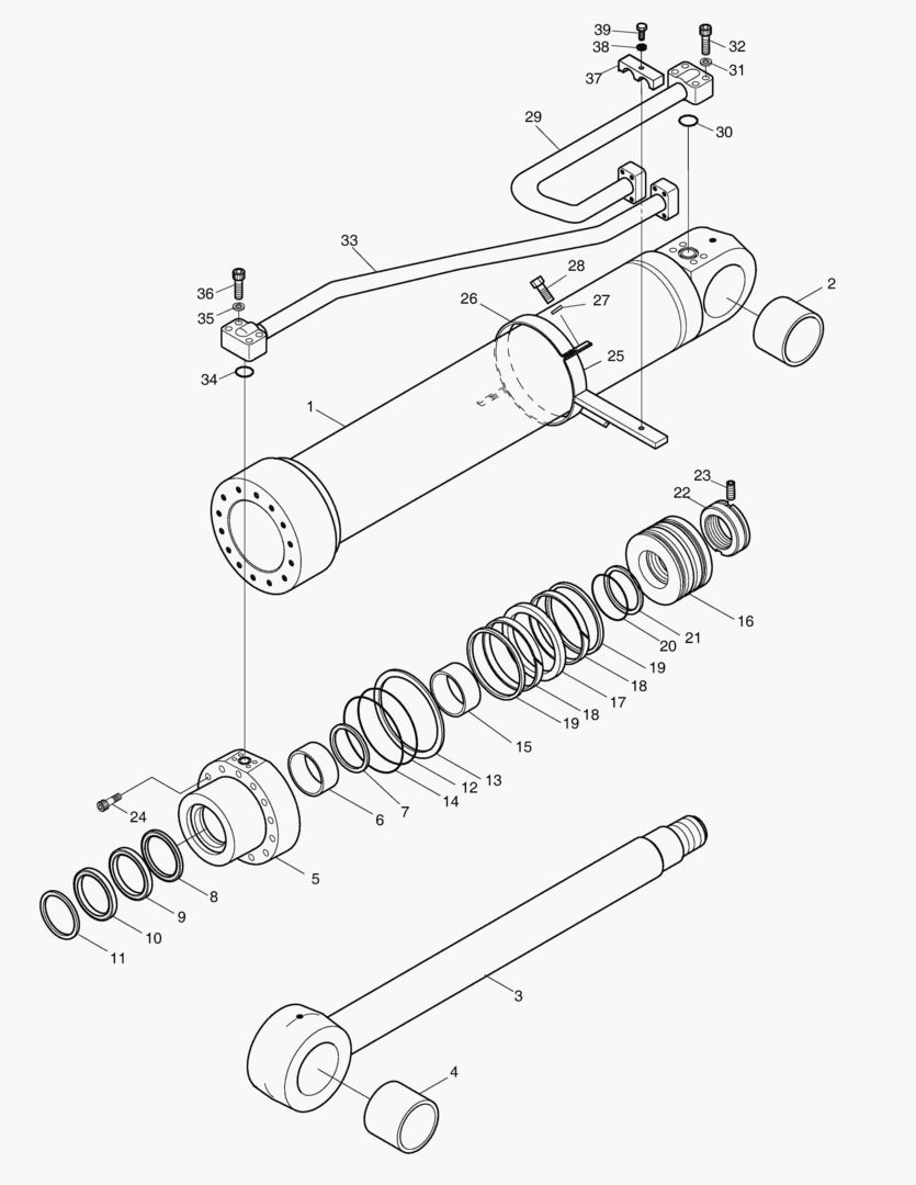 ЦИЛИНДР ПОДЪЕМА - ПРАВОСТОРОННИЙ