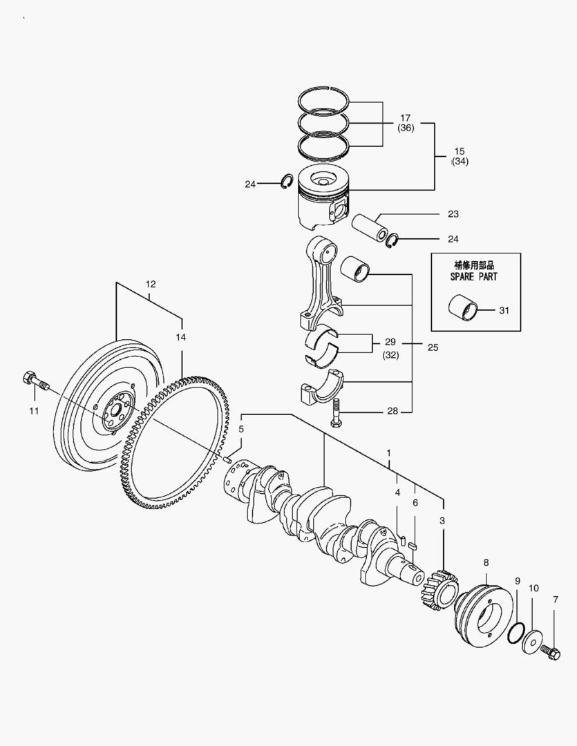 018 CRANKSHAFT & PISTON