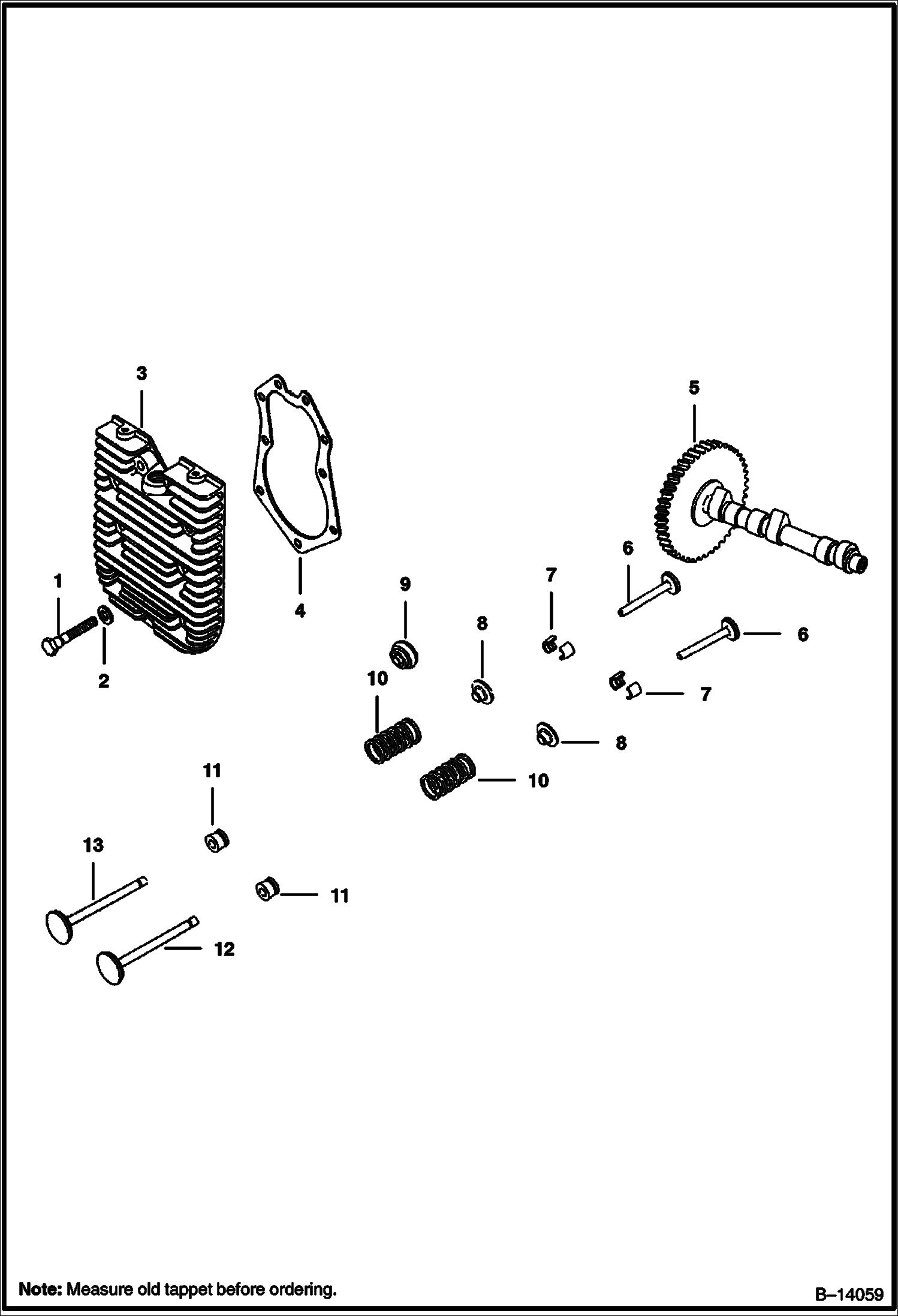 Схема ГОЛОВКИ, КЛАПАНЫ И РАСПРЕДЕЛИТЕЛЬНЫЙ ВАЛ