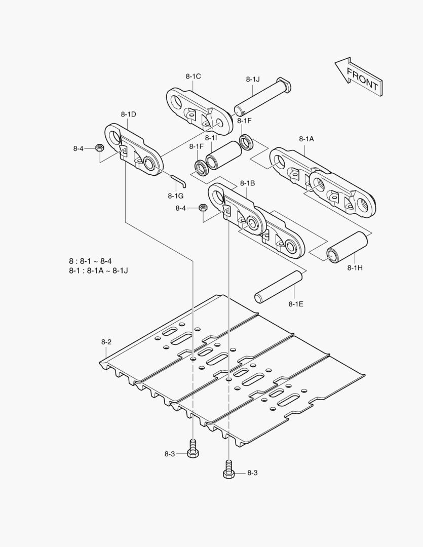 БАШМАК ГУСЕНИЦЫ В СБОРЕ-600G