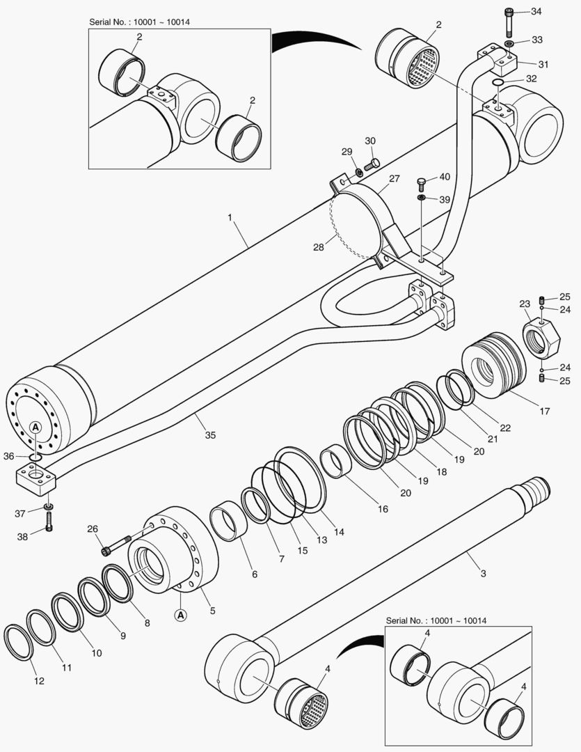 ЦИЛИНДР СТРЕЛЫ - ПРАВОСТОРОННИЙ
