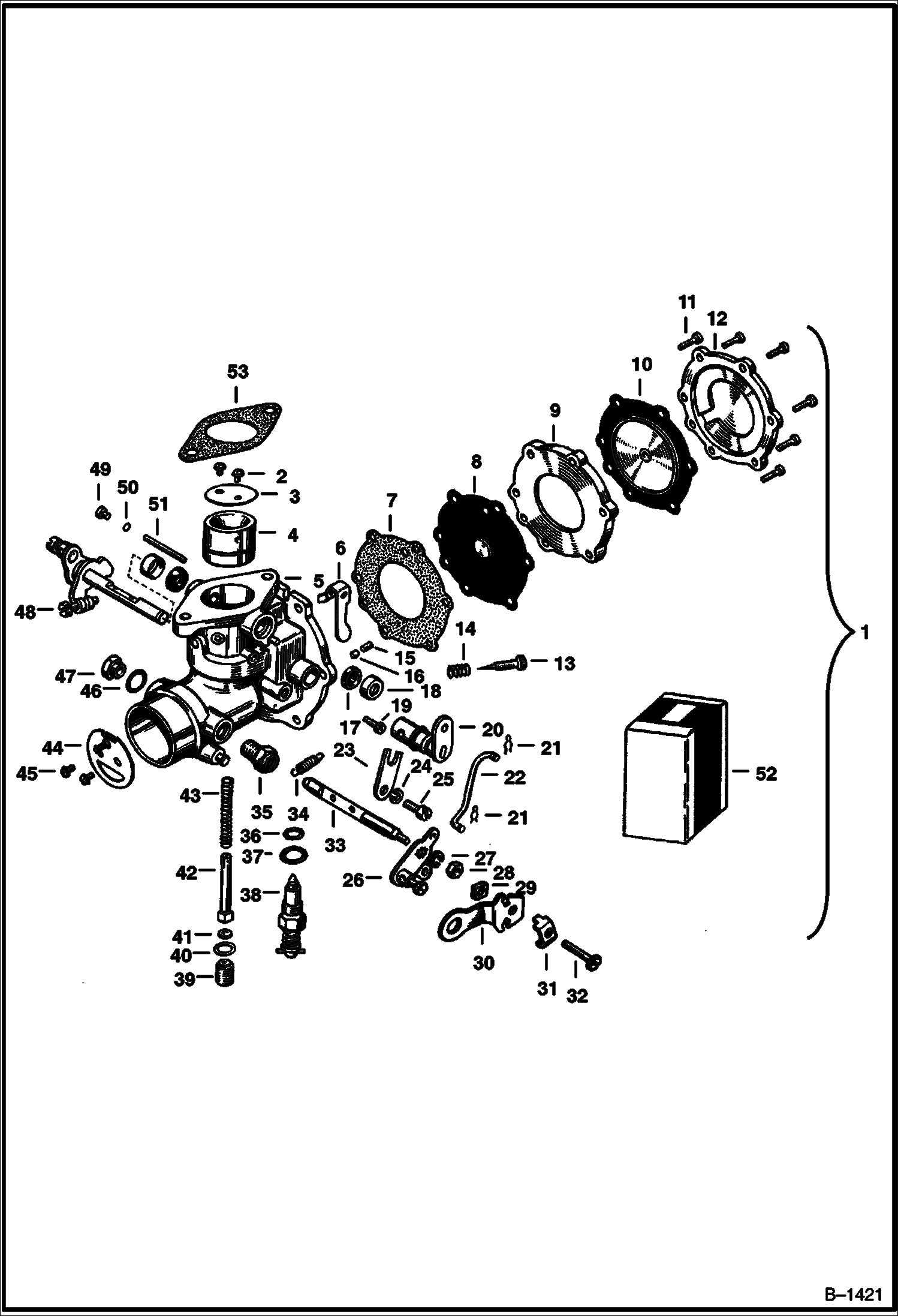 Схема КАРБЮРАТОР ДЛЯ СЖИЖЕННОГО УГЛЕВОДОРОДНОГО ГАЗА (СУГ)