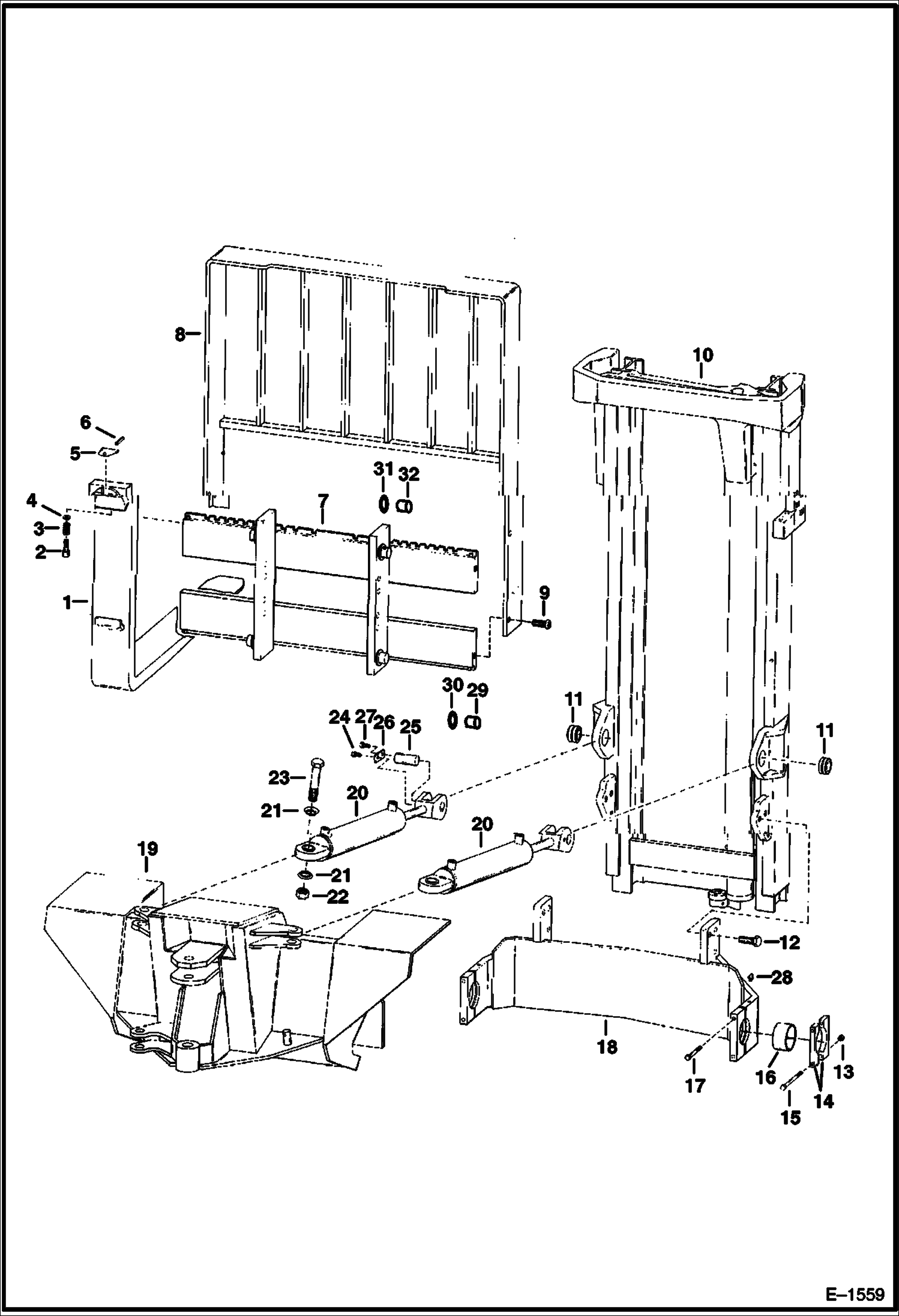 ПЕРЕДНЯЯ РАМА И МАЧТА В СБОРЕ