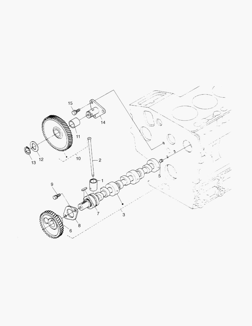 020 CAM SHAFT & IDLE GEAR SHAFT