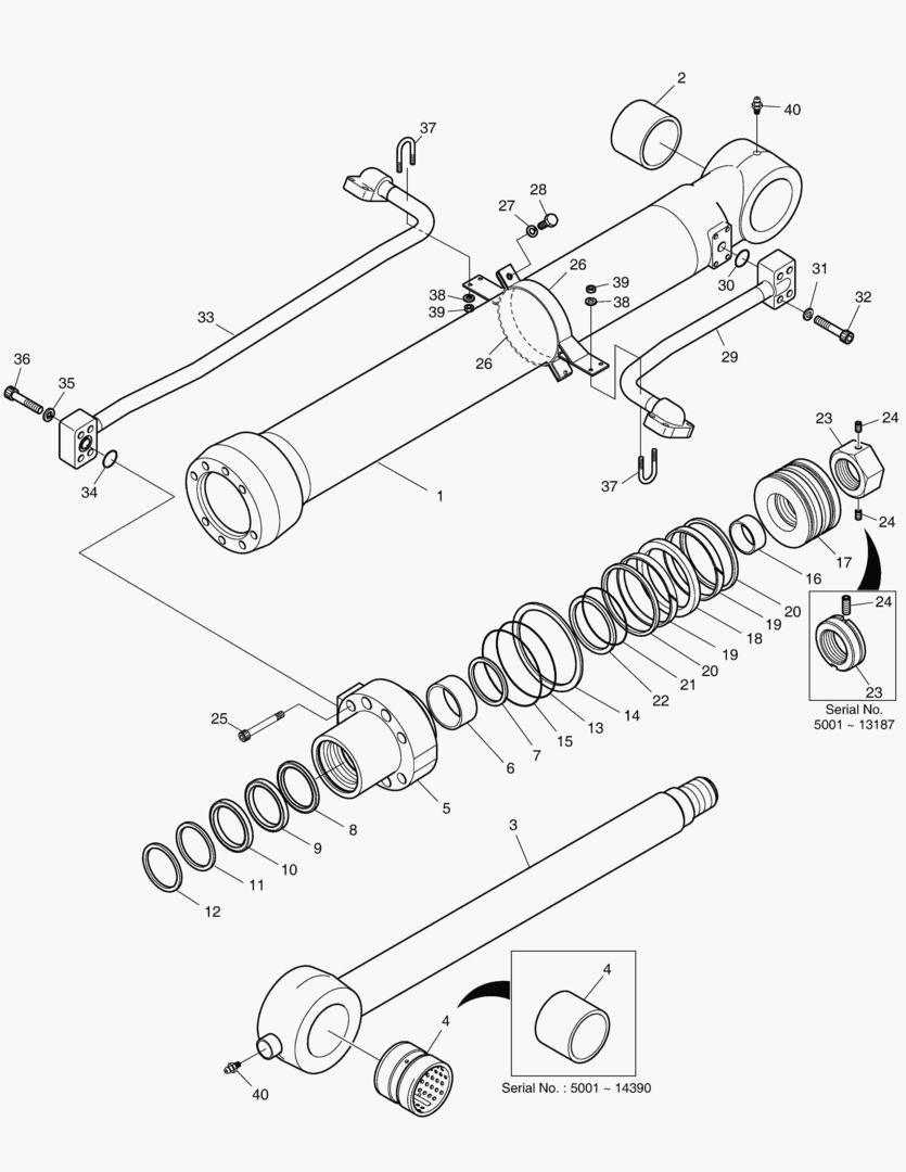 4300 BUCKET CYLINDER - ARM 6.2m [5001~18443]
