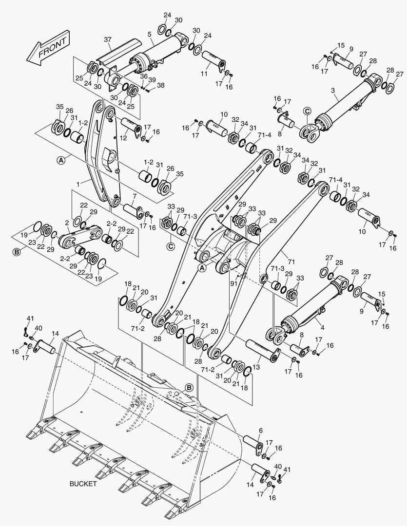 РУКОЯТЬ ПОГРУЗЧИКА В СБОРЕ