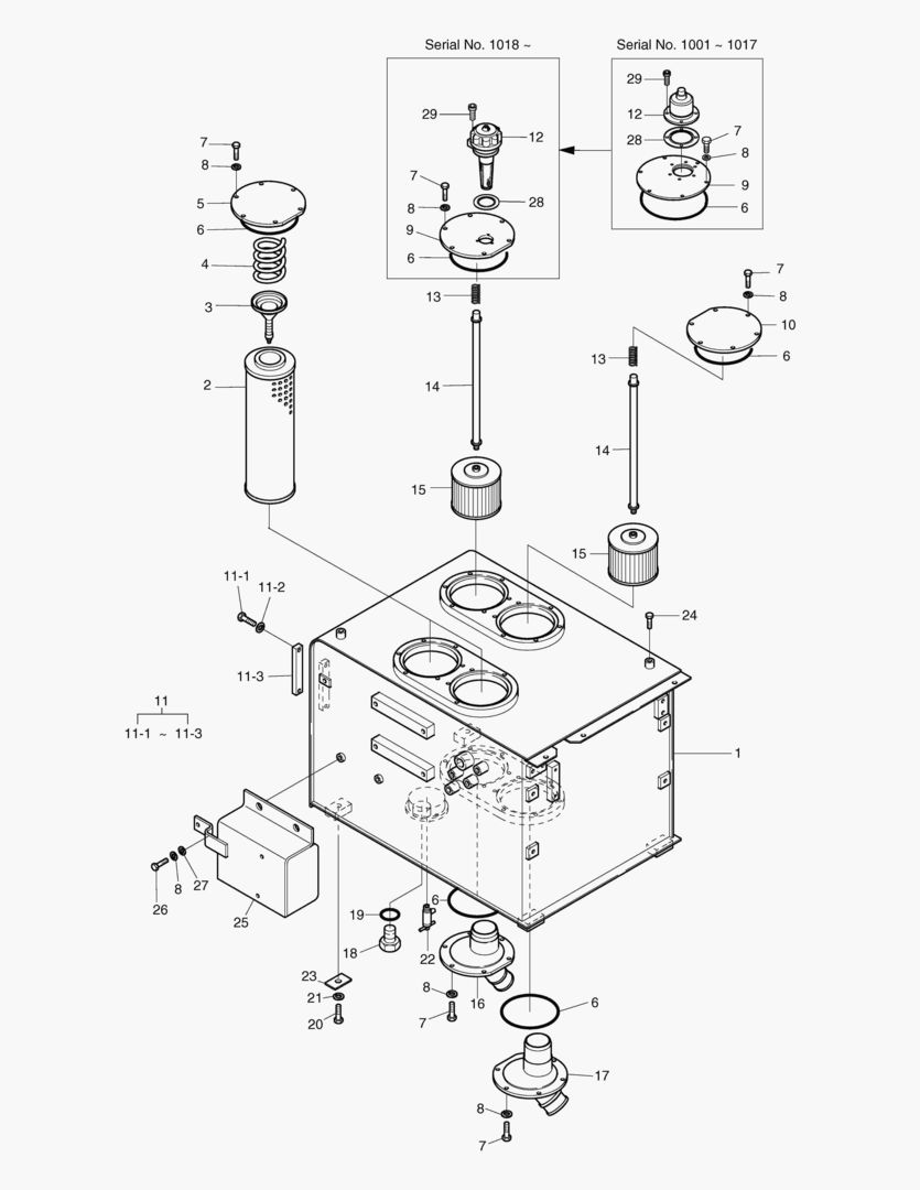 1120 HYDRAULIC OIL TANK [1001~1302]