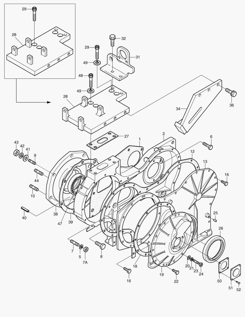 КАРТЕР РАСПРЕДЕЛИТЕЛЬНЫХ ШЕСТЕРЕН