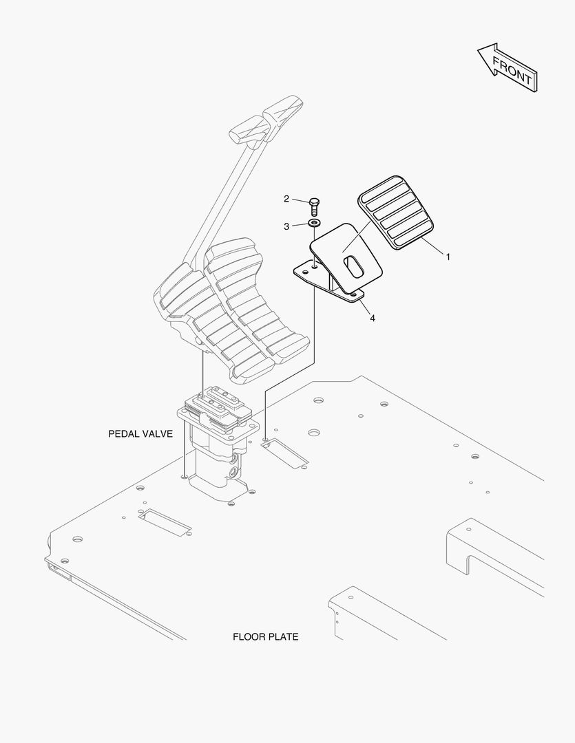 ПОДСТАВКА ДЛЯ НОГ - ПРАВОСТОРОННИЙ(СИСТЕМА ЗАЩИТЫ ПРИ ОПРОКИДЫВАНИИ)