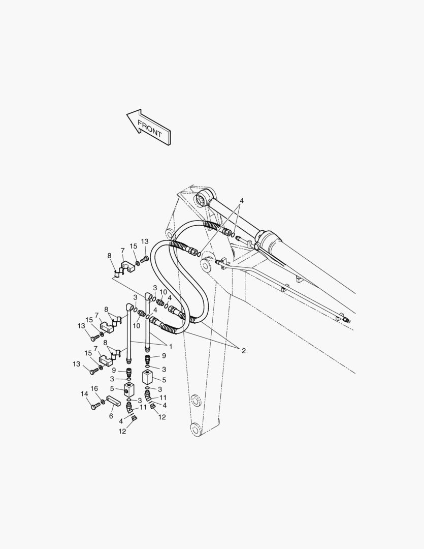 Спецтехника 6471 ARM PIPING-ARM 3.0m(ONE & TWO WAY) [1330~]