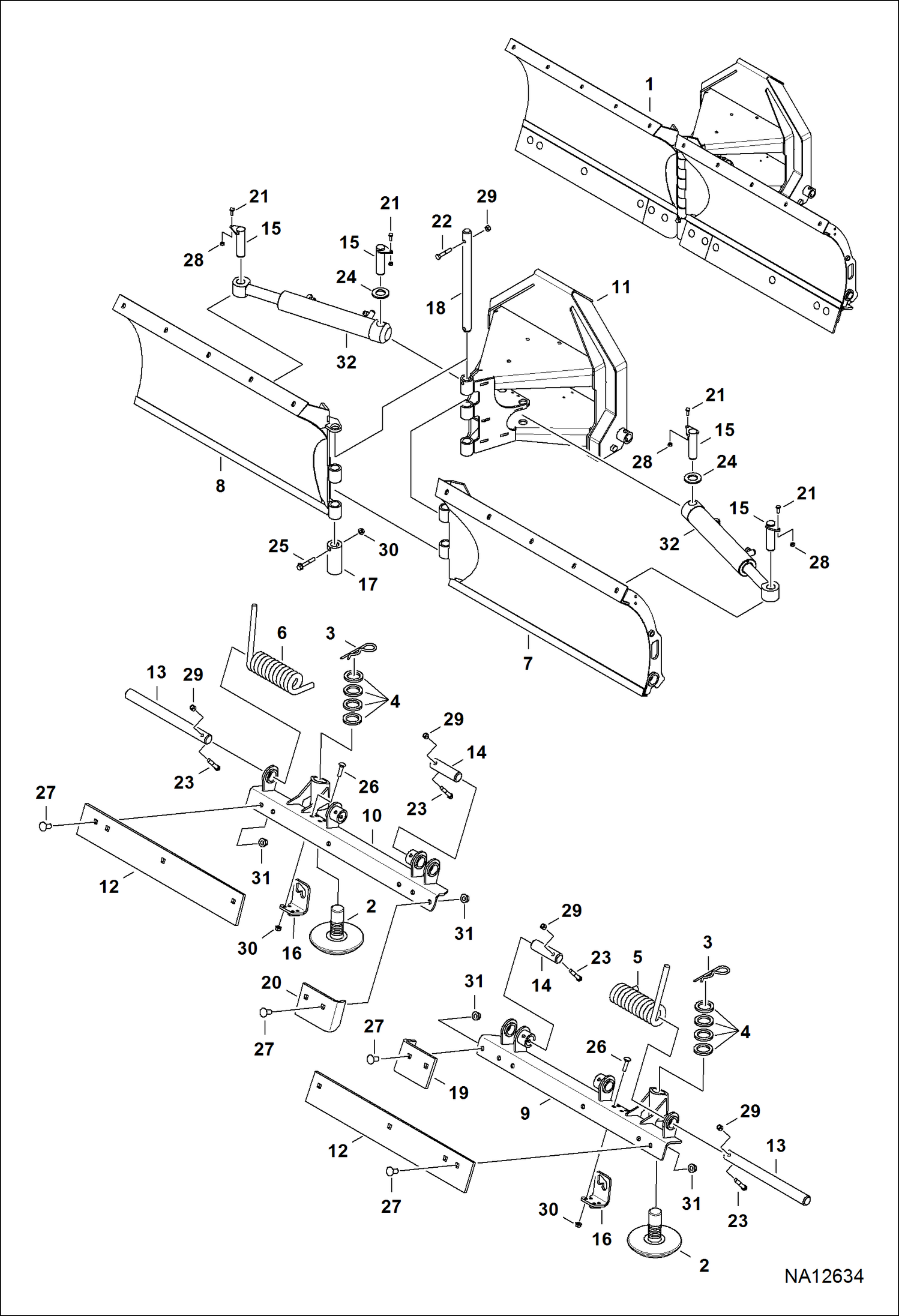 V-ОТВАЛ (РАМА ШАССИ) (B48C00101 И ВЫШЕ)