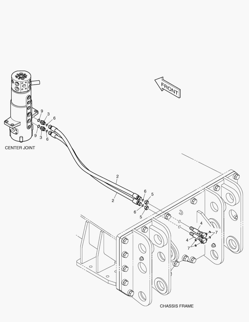 Спецтехника 6980 FRONT CRADLE & REAR DOZER PIPING - главное фото