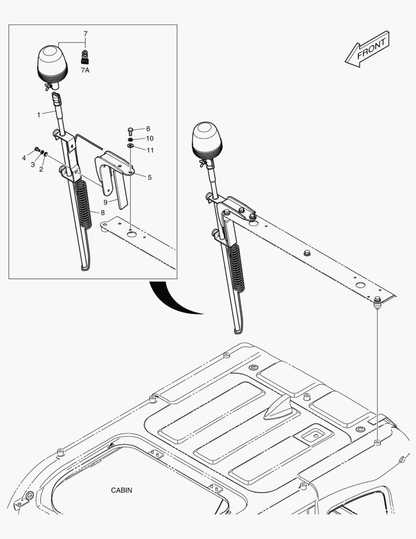 6600 TELESCOPIC BEACON(WITH LAMP) [10001~10222]