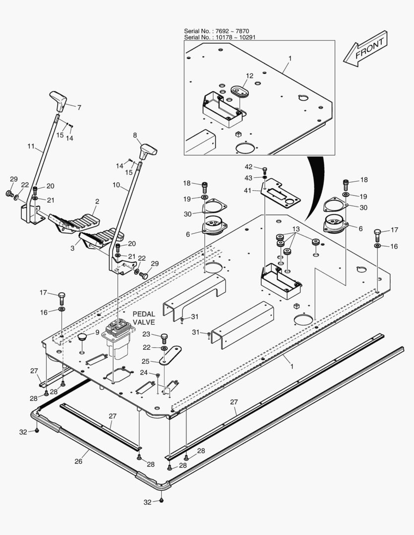 7411 FLOOR PLATE - ROPS [7692~]