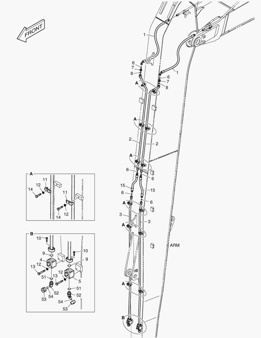 ГИДРОСИСТЕМА РУКОЯТИ - РУКОЯТЬ 6.2 м(ВРАЩАЮЩИЙСЯ)