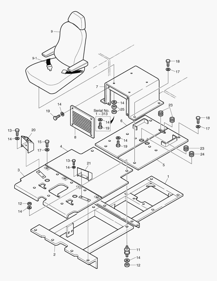 1165 SEAT & FLOOR-DOMESTIC