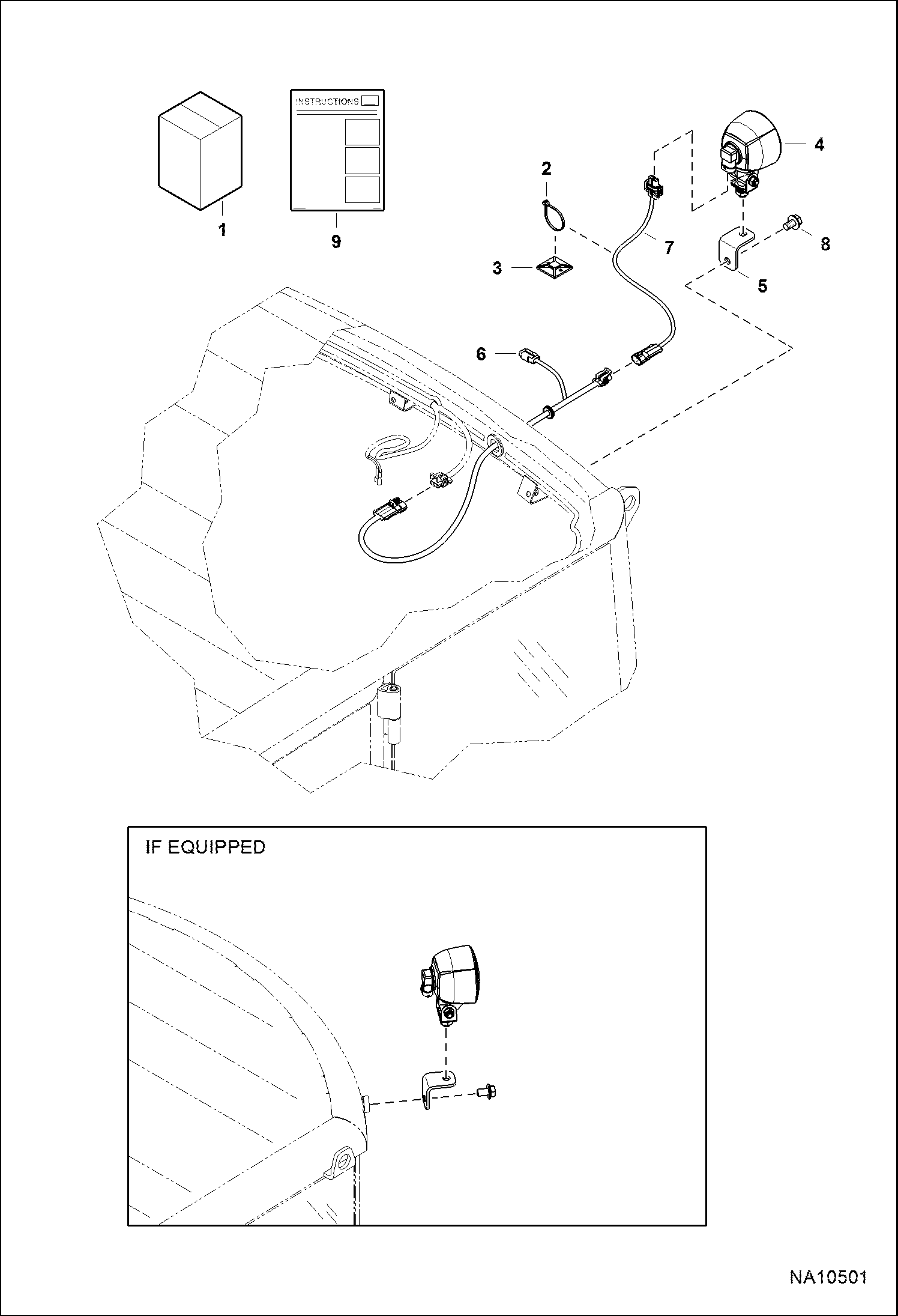 КОМПЛЕКТ ДЕТАЛЕЙ РАБОЧЕГО ОСВЕЩЕНИЯ (КАБИНА)