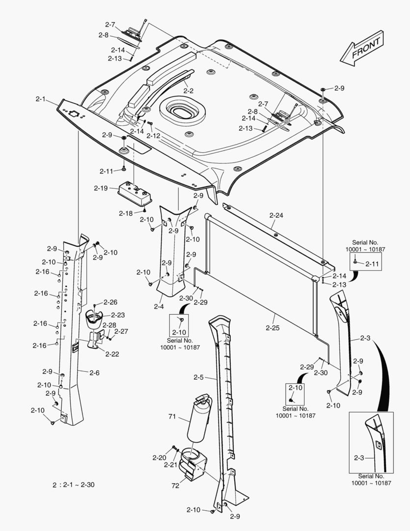 Схема КАБИНА(3) - ВНУТРЕННИЕ ЛИСТЫ