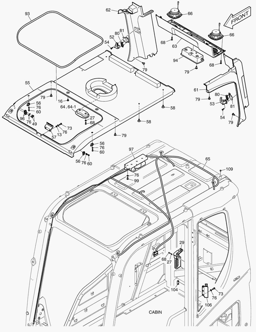 Схема O CABIN RISER)