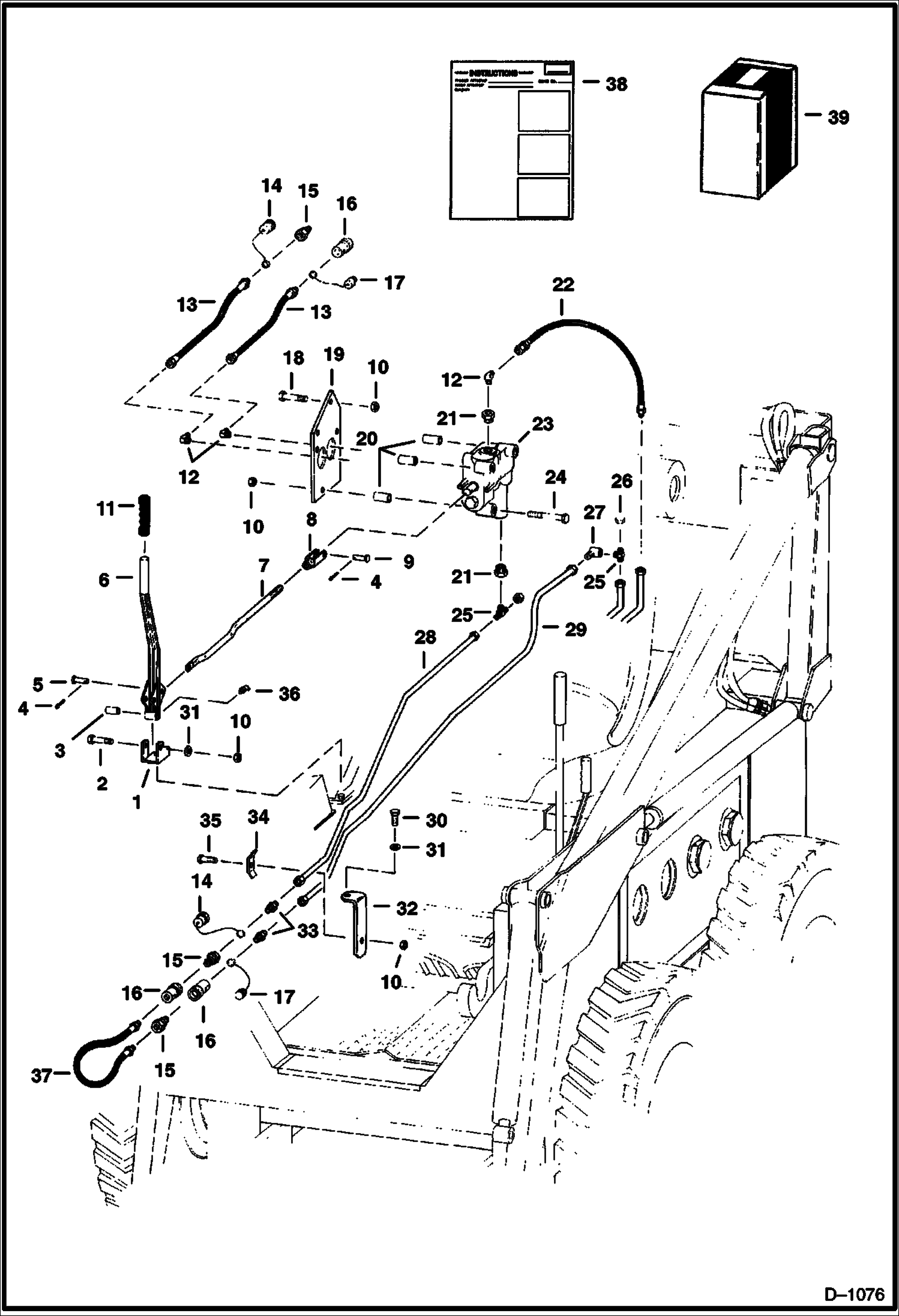 ВСПОМОГАТЕЛЬНЫЕ ГИДРОЛИНИИ СМОНТИРОВАННЫЙ НА РАМЕ - 2 БЛОКА УПРАВЛЕНИЯ