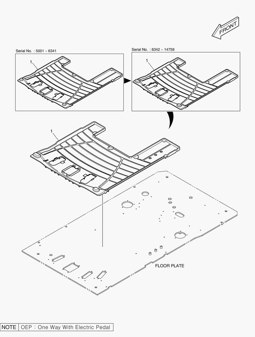 Спецтехника 6330 FLOOR MAT - TWO WAY OR OEP(ROTATING) - главное фото