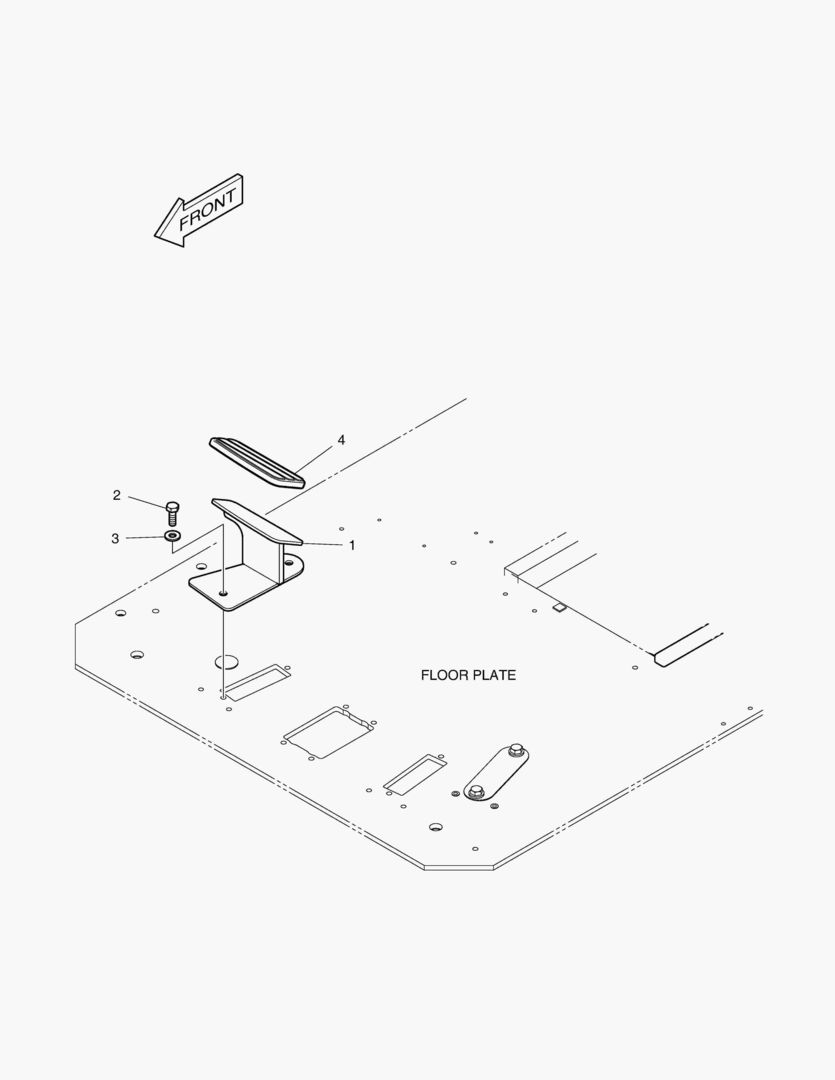 ПОДСТАВКА ДЛЯ НОГ - ПРАВОСТОРОННИЙ