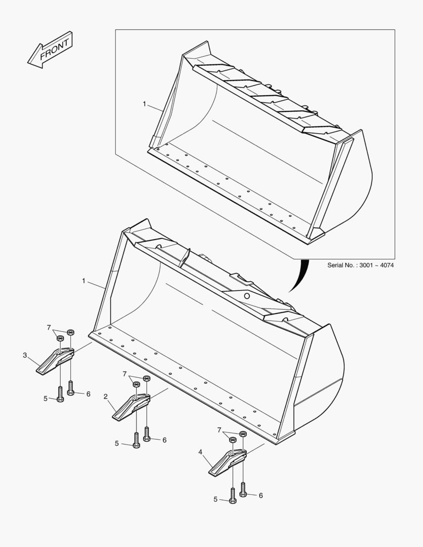 5150 BUCKET - 3.1гЋҐ - TOOTH