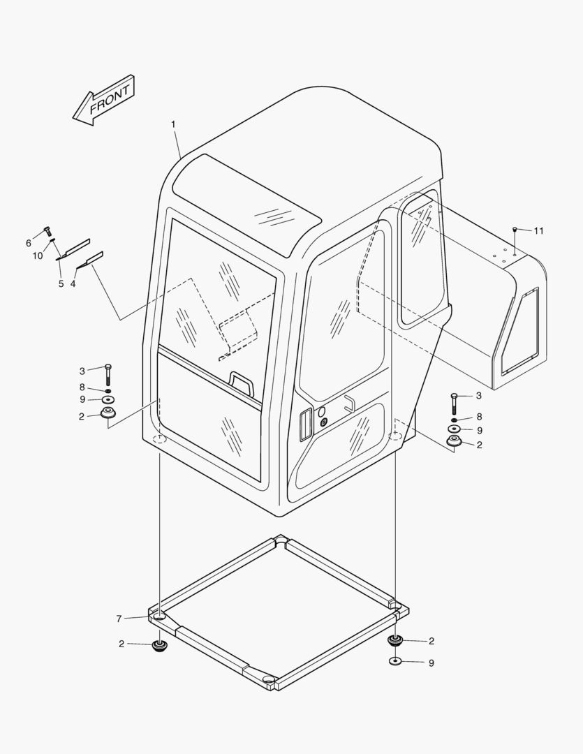 УСТАНОВКА КАБИНЫ