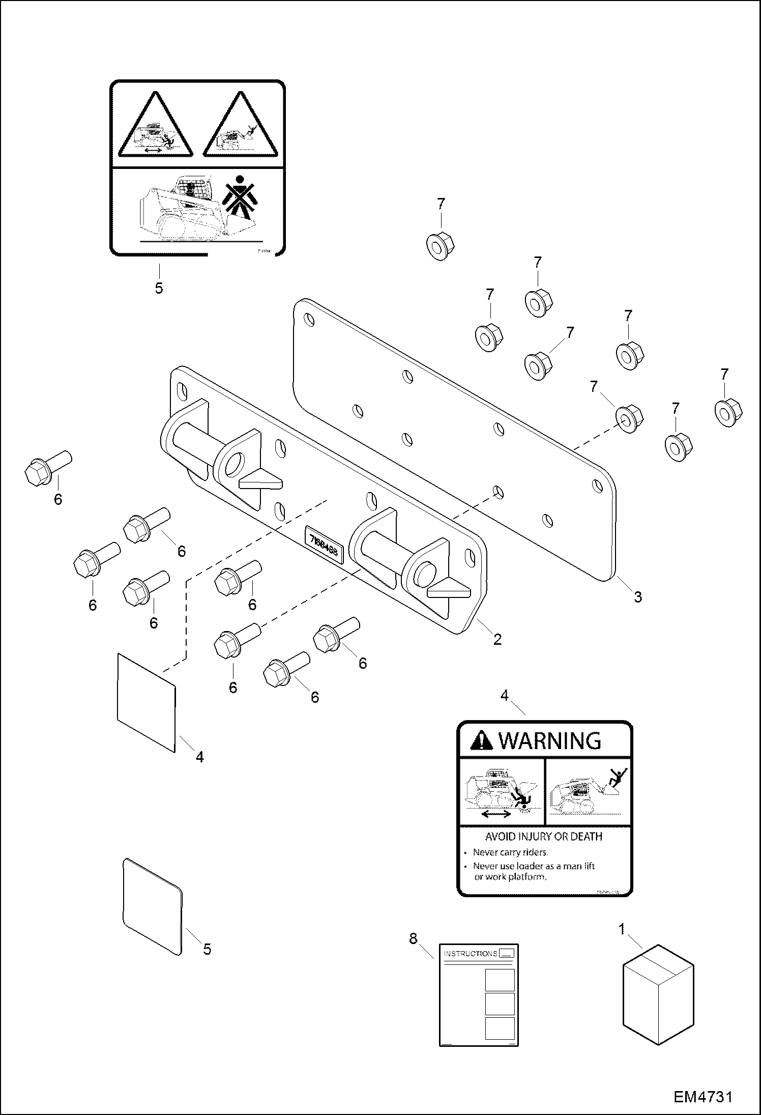 ЭКСКАВАТОР-ПОГРУЗЧИК (КОМПЛЕКТ ДЛЯ УСТАНОВКИ НА ЭКСКАВАТОР-ПОГРУЗЧИК) (СЕРИЙНЫЙ НОМЕР A2HH00101 И ВЫШЕ)