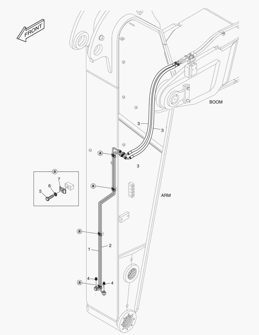 7850 ARM PIPING - QUICK CLAMP(ARM 2.4m)