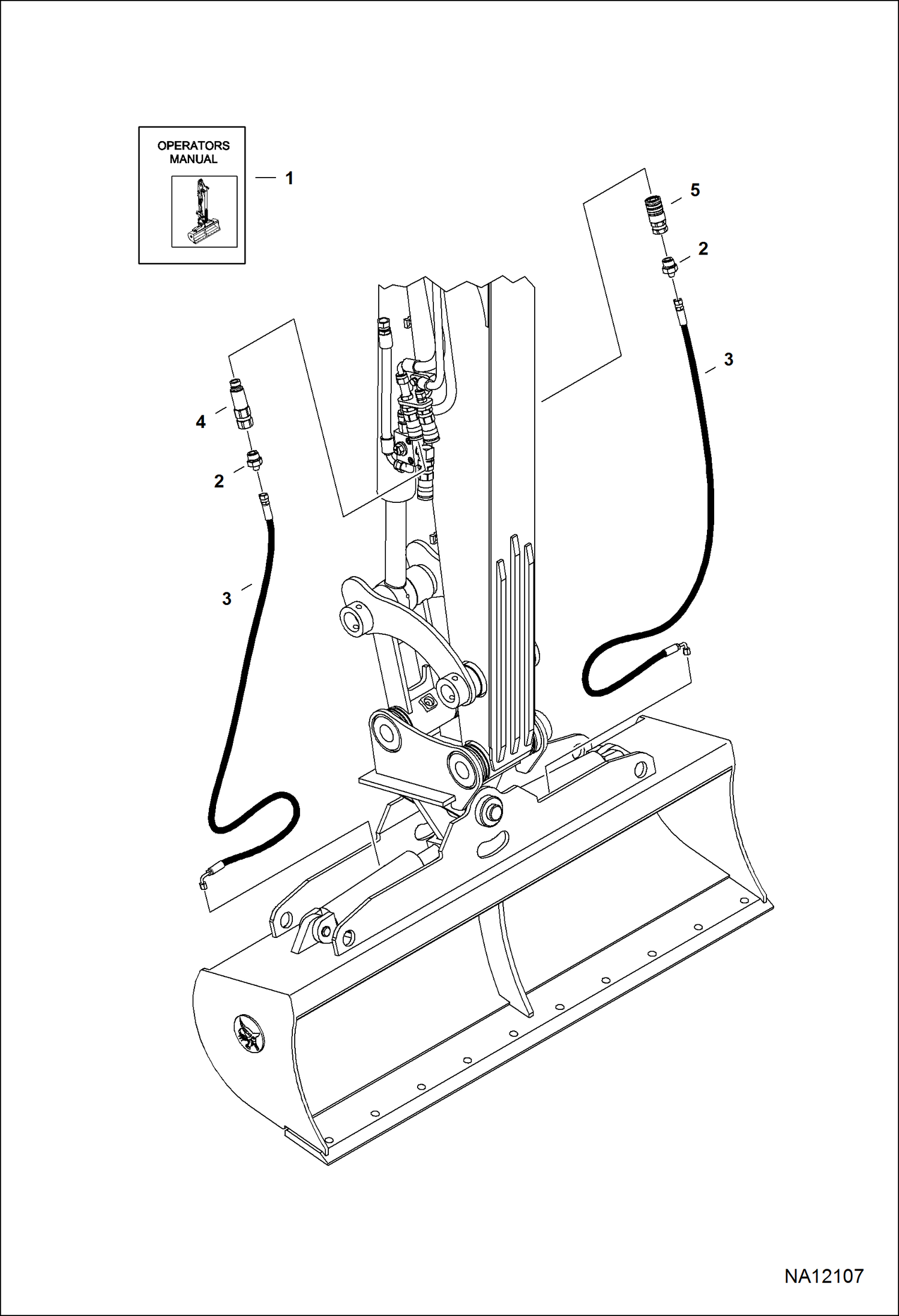 КОВШ С МИНИМАЛЬНЫМ НАКЛОНОМ (ШЛАНГ В СБОРЕ)