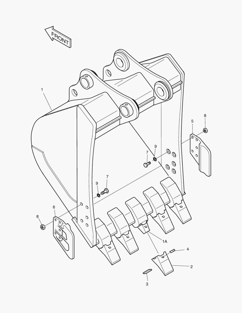 Спецтехника 7215 BUCKET-0.8гЋҐ-VERTICAL PIN(YUDAI) [1047~] - главное фото
