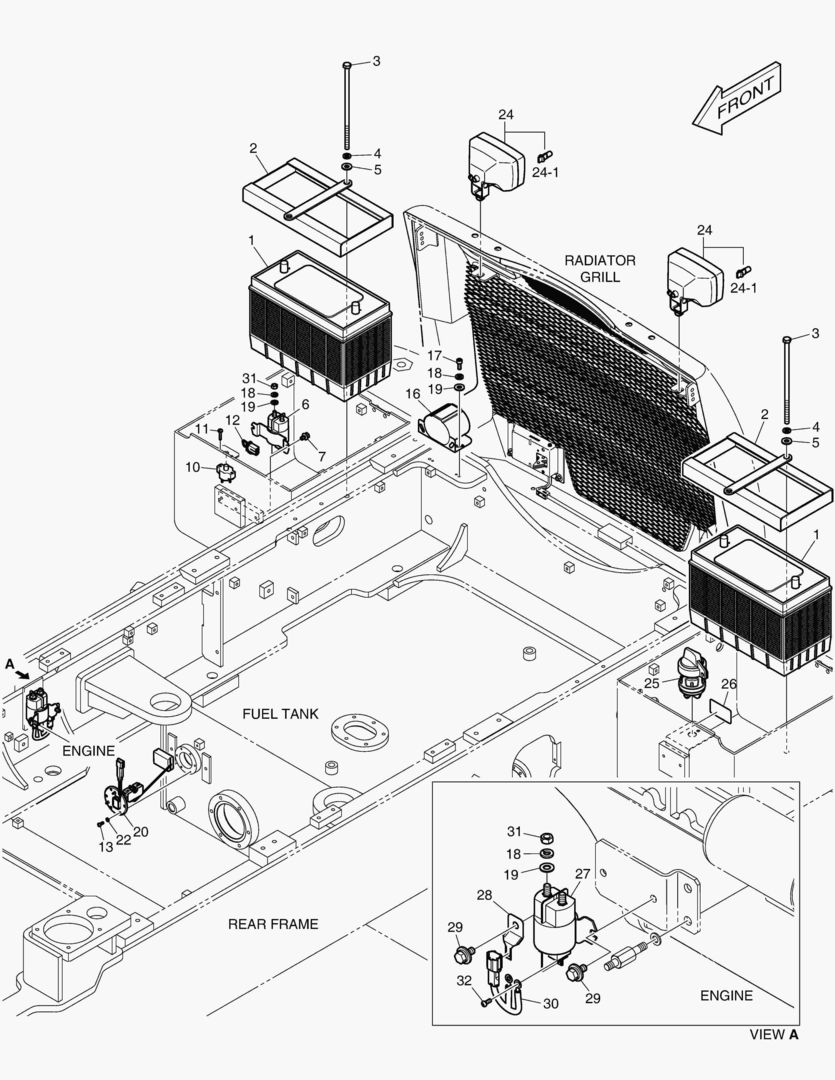 1500 ELECTRIC PARTS - BATTERY & REAR LAMP