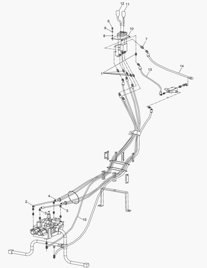 6310 TWO LEVER PILOT PIPING ASSY