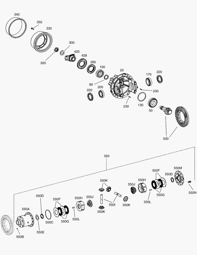 Спецтехника 3370 DIFFERENTIAL - REAR AXLE [4001~4369] - главное фото