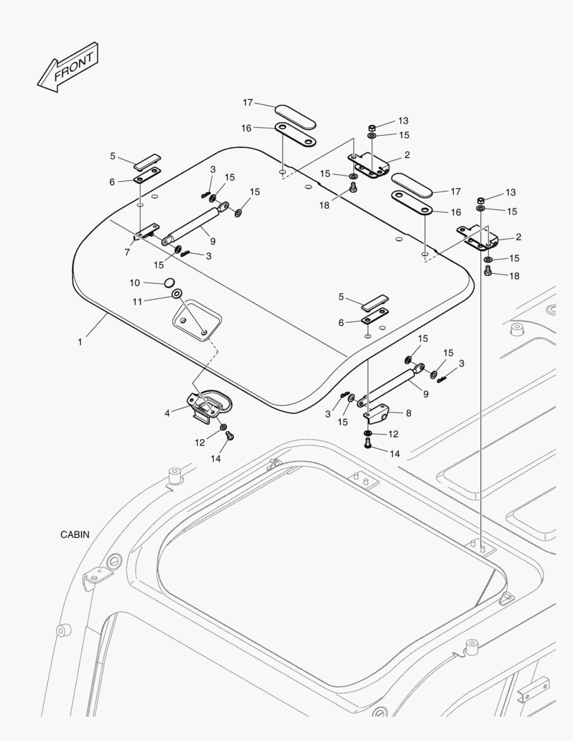 7480 ROOF COVER - PLASTIC(ROPS)