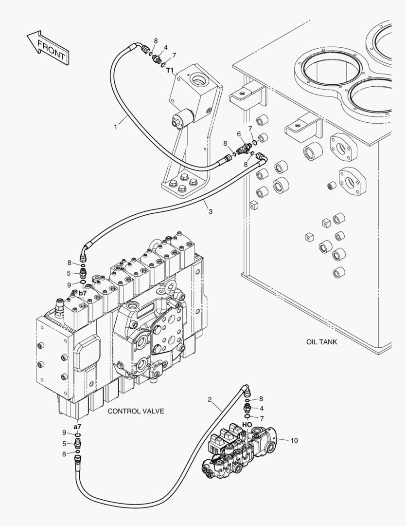 ТРУБОПРОВОД СЕРВОУПРАВЛЕНИЯ - ОДИН ПУТЬ