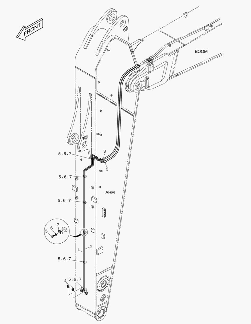 ГИДРОСИСТЕМА РУКОЯТИ - БЫСТРАЯ ПОСАДКА(РУКОЯТЬ 3.98 м)