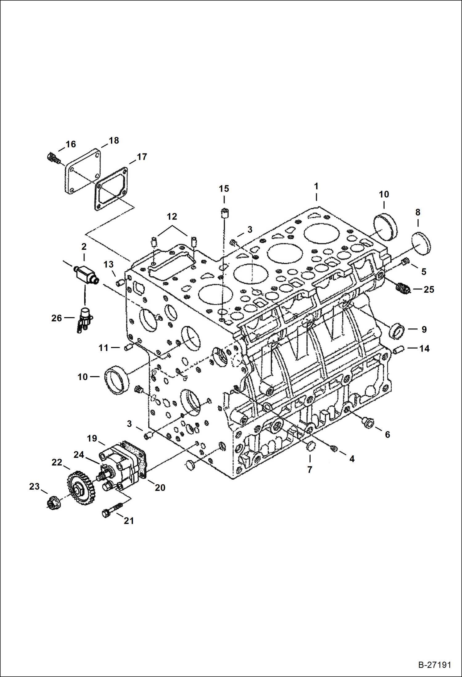 Спецтехника КРИВОШИПНАЯ КОРОБКА (KUBOTA - V2003TMDI - TIER II)
