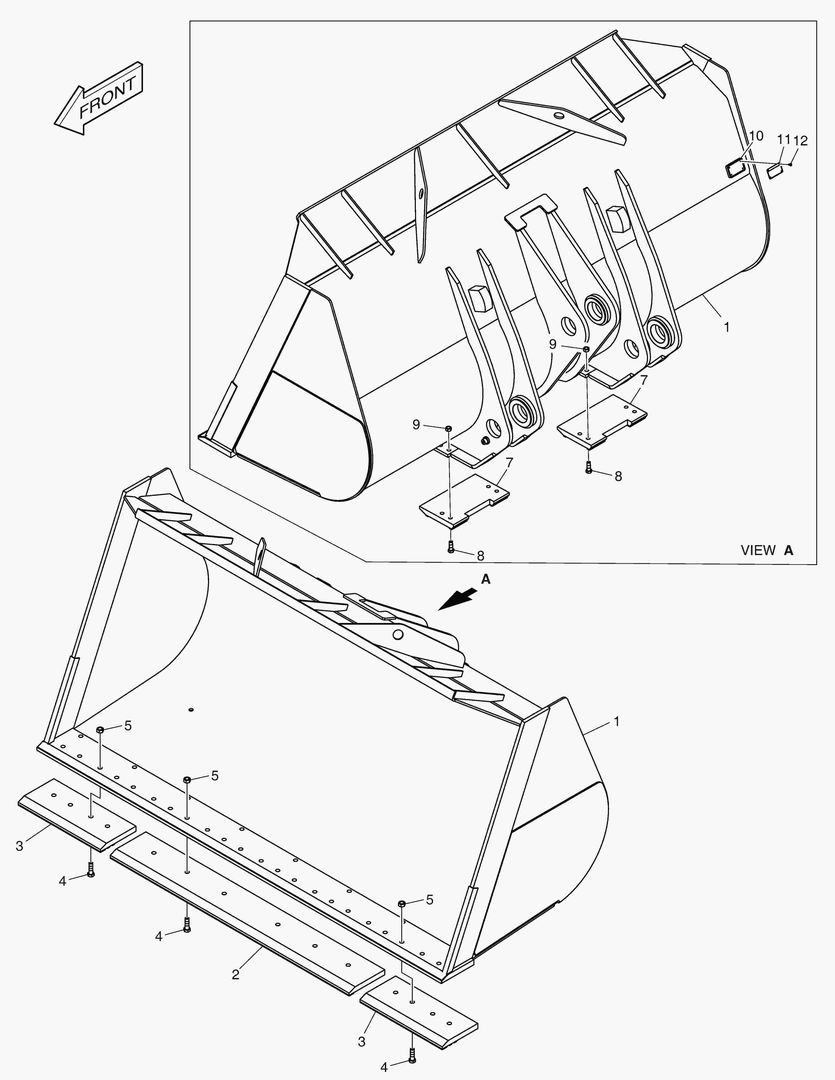 5510 BUCKET - 5.7гЋҐ CUTTING EDGE 3404mm(WC)