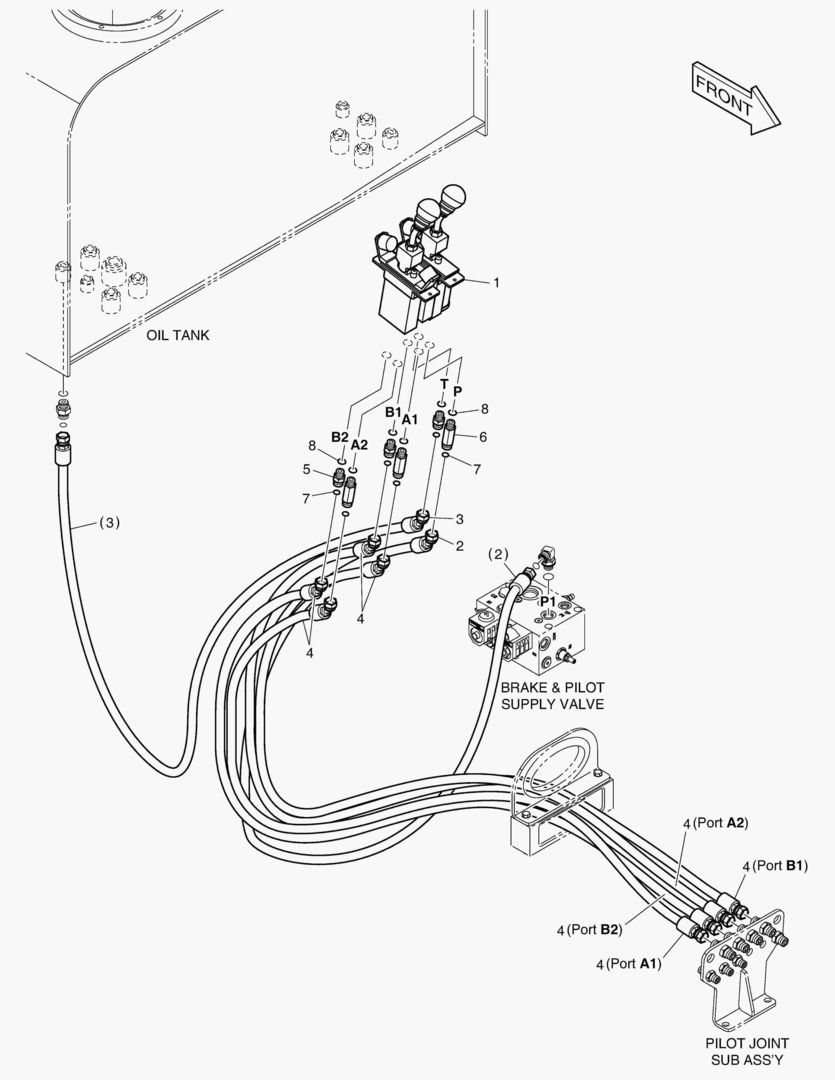 ТРУБОПРОВОД СЕРВОУПРАВЛЕНИЯ - ПАЛЕЦ + 2 КАТУШКИ